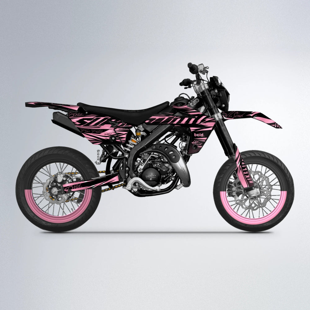 PHANTOM Rieju MRT supermoto graphics kit in Sakura Pink