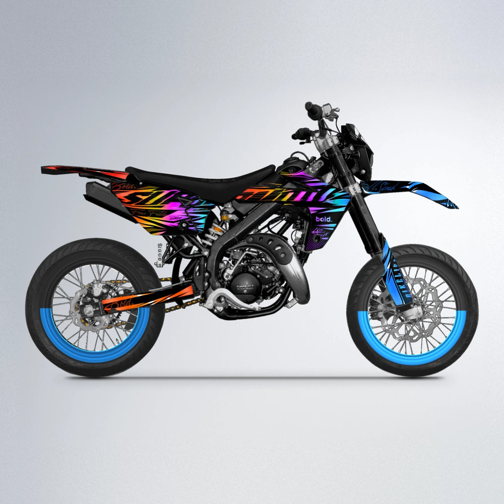 PHANTOM Rieju MRT supermoto graphics kit in Sunset Fade