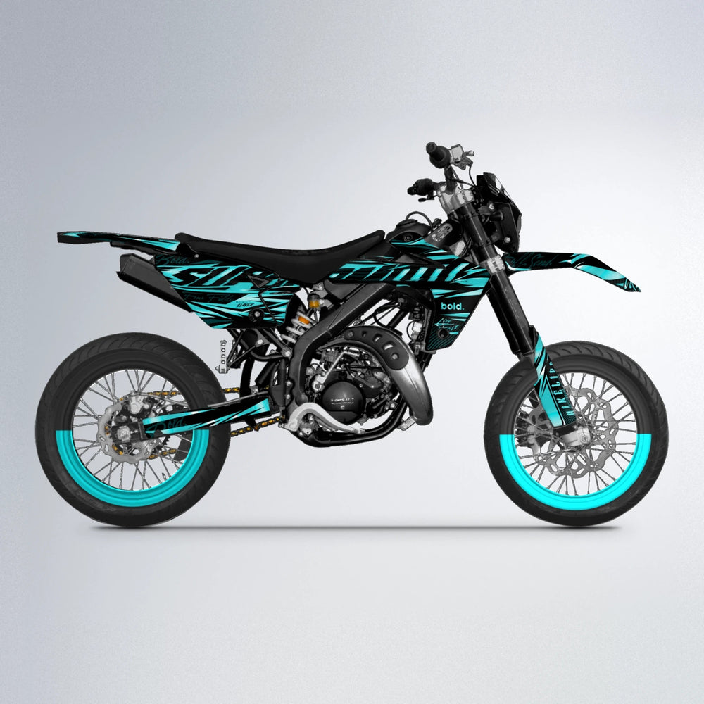 PHANTOM Rieju MRT supermoto graphics kit in Teal