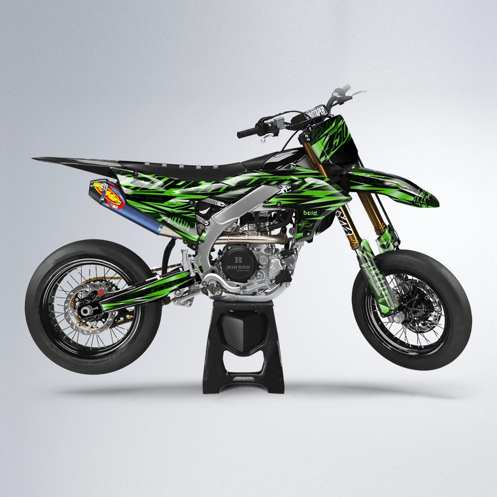 PHANTOM Yamaha YZF SM supermoto graphics kit in Green