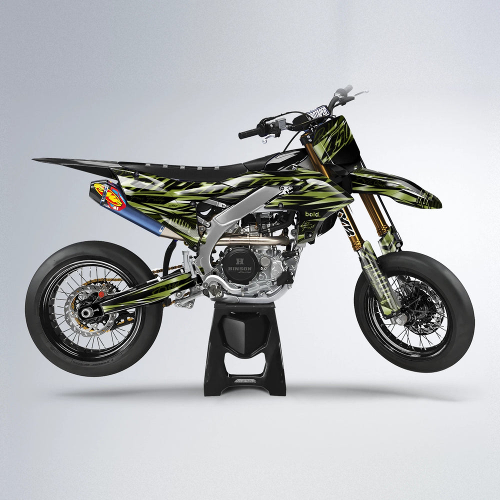 PHANTOM Yamaha YZF SM supermoto graphics kit in Olive