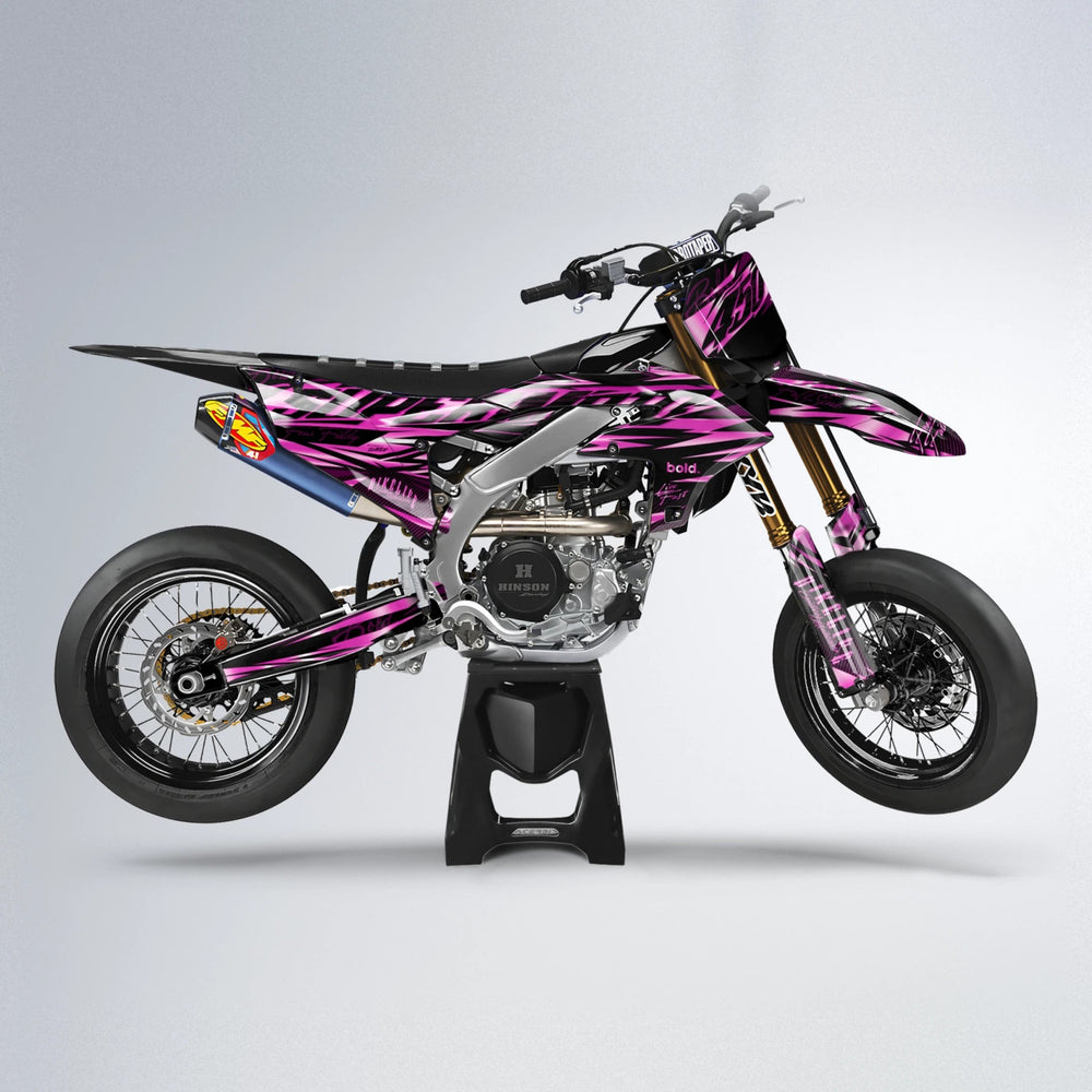 PHANTOM Yamaha YZF SM supermoto graphics kit in Pink