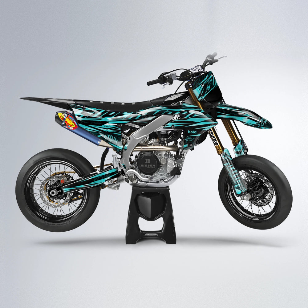 PHANTOM Yamaha YZF SM supermoto graphics kit in Teal