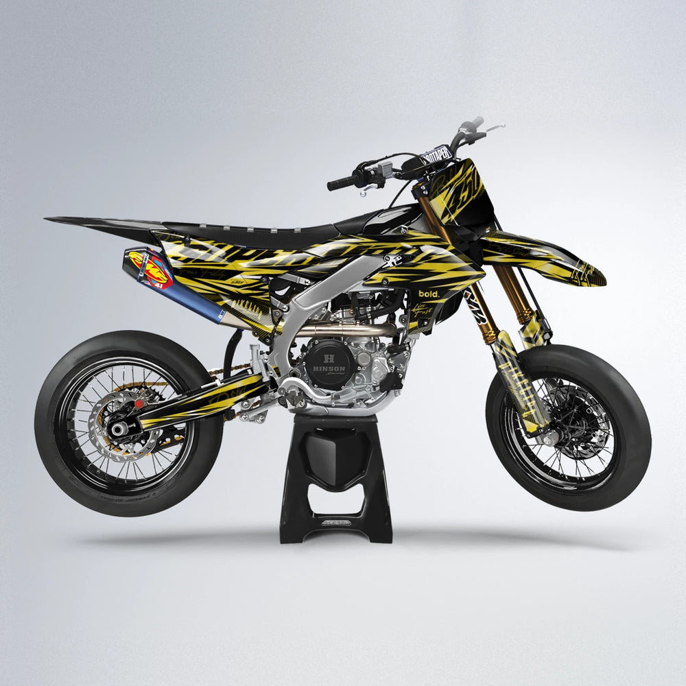 PHANTOM Yamaha YZF SM supermoto graphics kit in Yellow