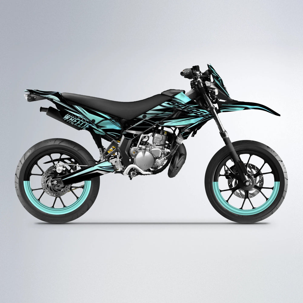 PRESENCE Derbi Senda supermoto graphics kit in Mint