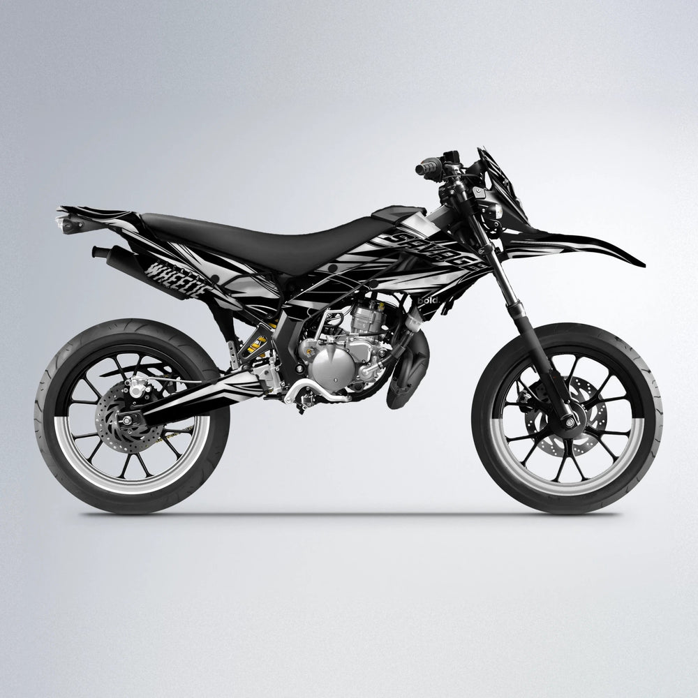 PRESENCE Derbi Senda supermoto graphics kit in White