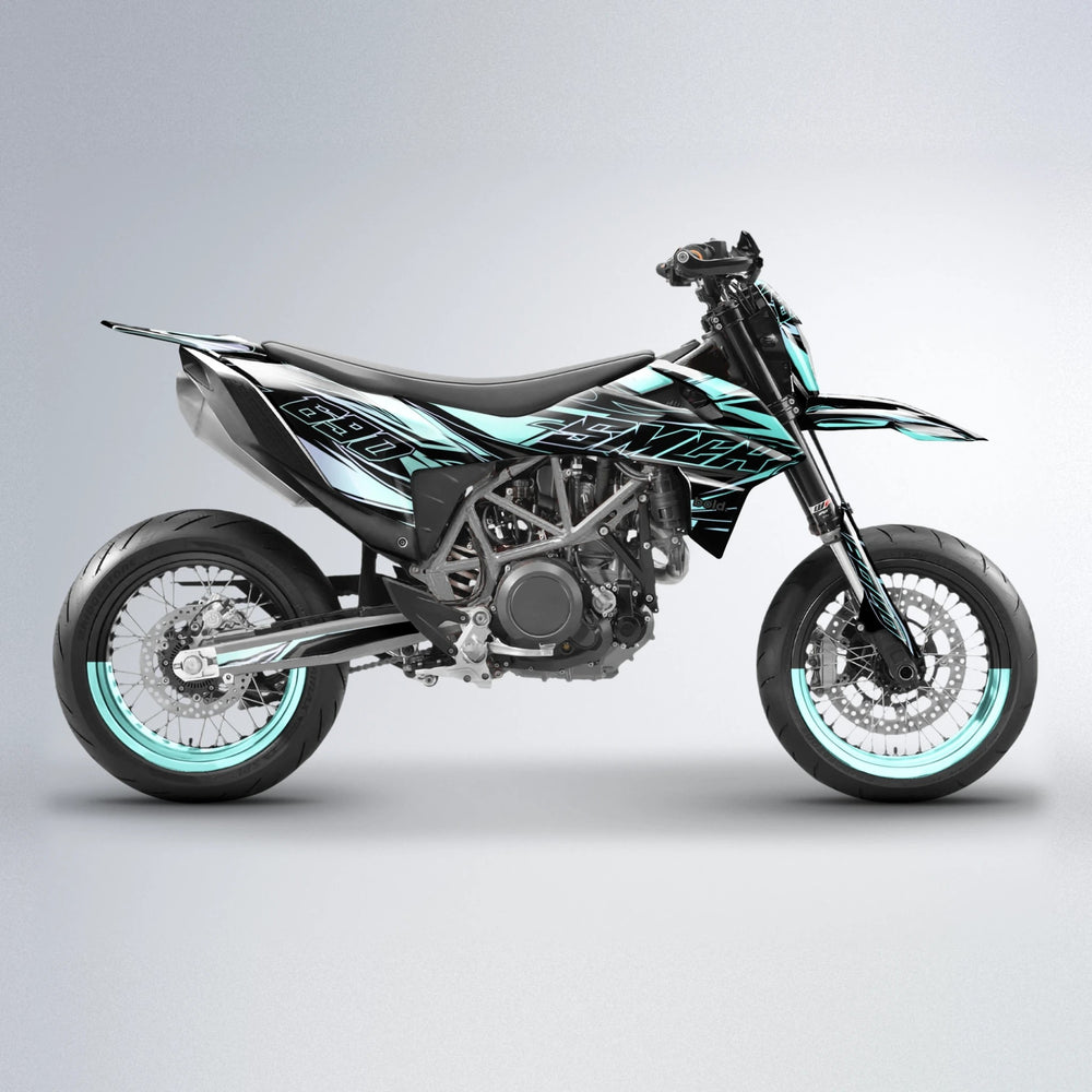 PRESENCE KTM SMC 690 supermoto graphics kit in Mint