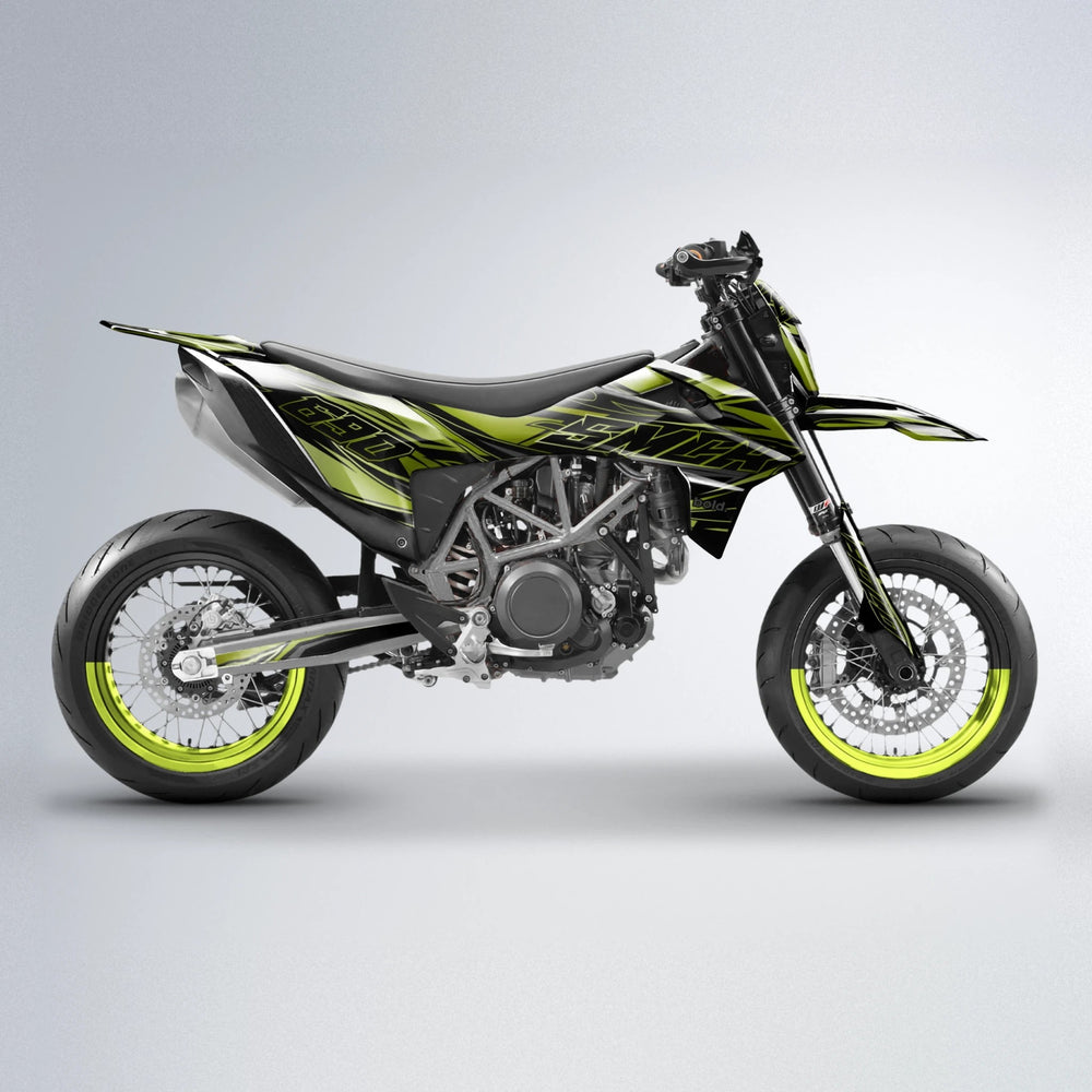 PRESENCE KTM SMC 690 supermoto graphics kit in Olive