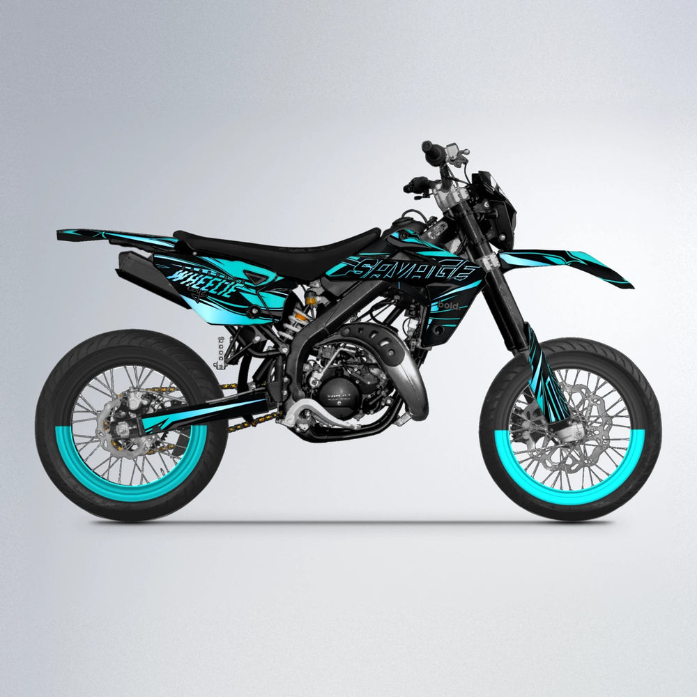 PRESENCE Rieju MRT supermoto graphics kit in Teal