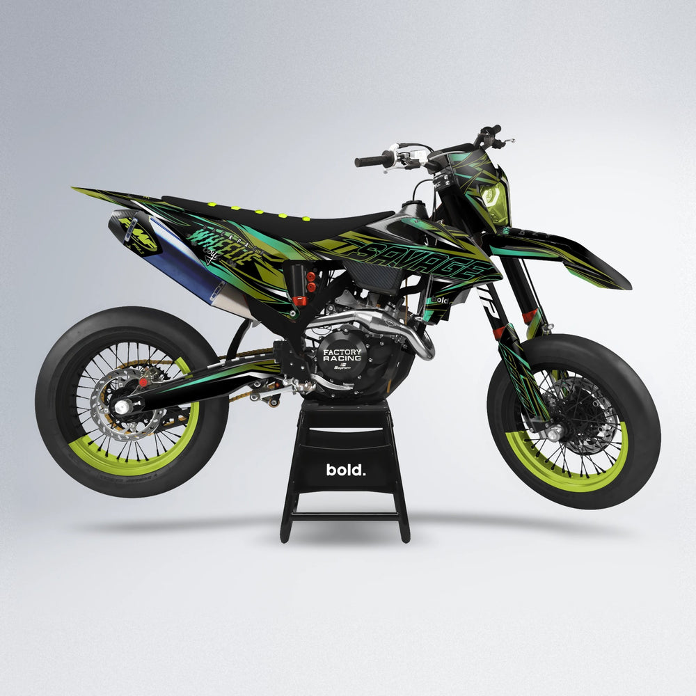 PRESENCE supermoto graphics kit in Olive