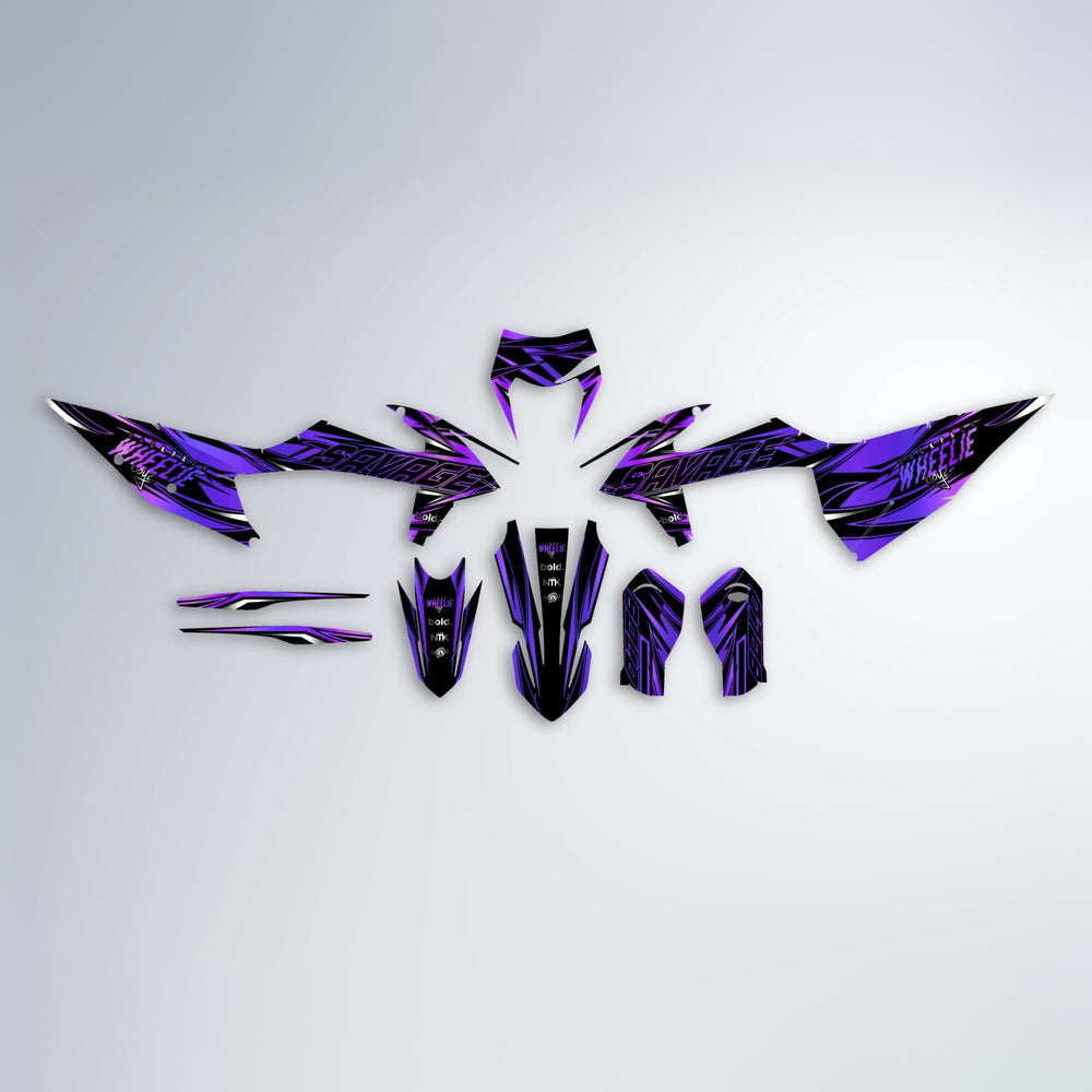 PRESENCE graphics kit parts layout in Purple Chrome