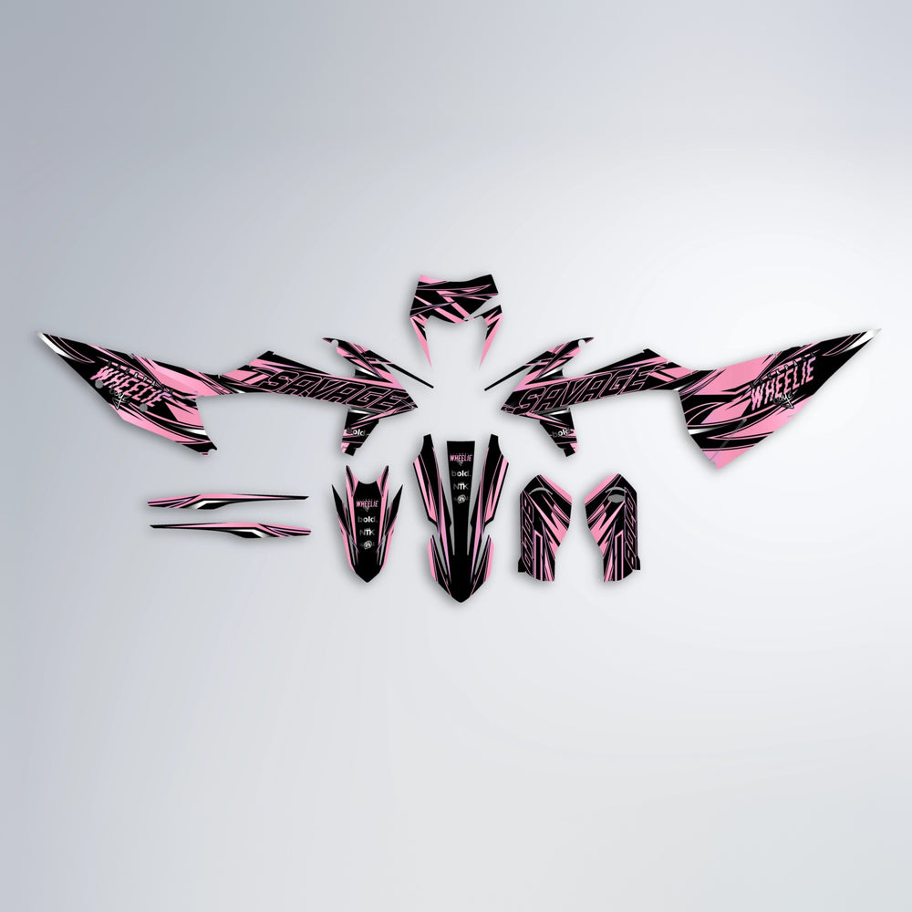 PRESENCE graphics kit parts layout in Sakura Pink
