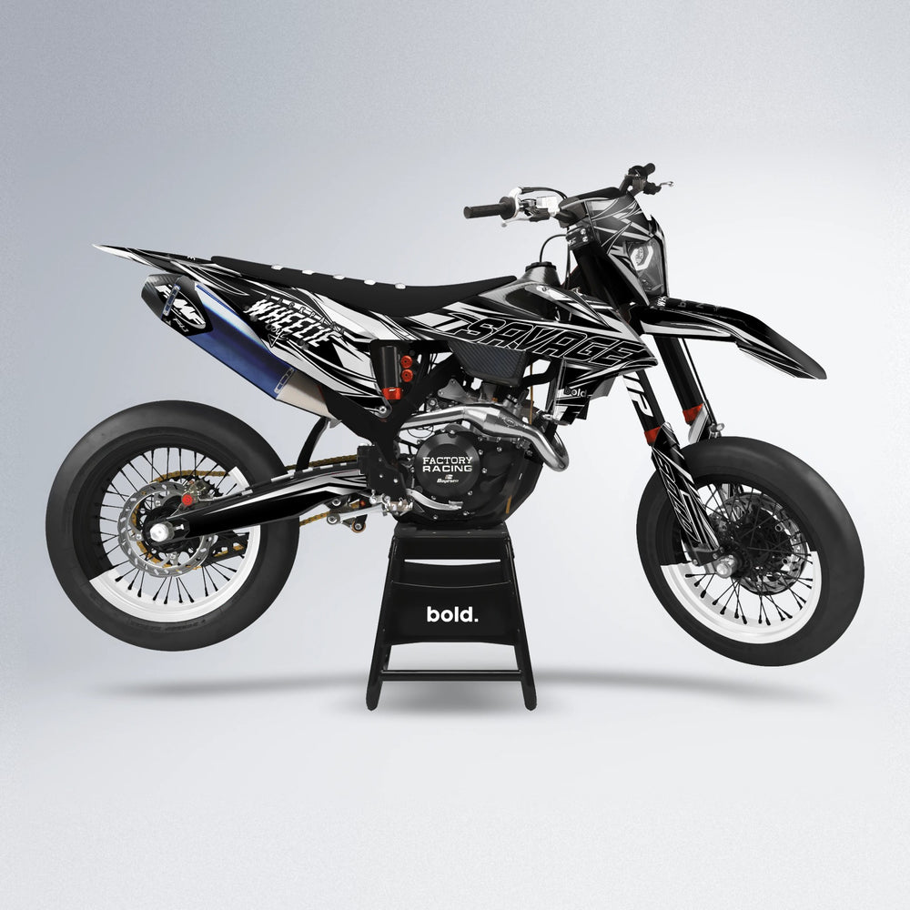 PRESENCE supermoto graphics kit in White