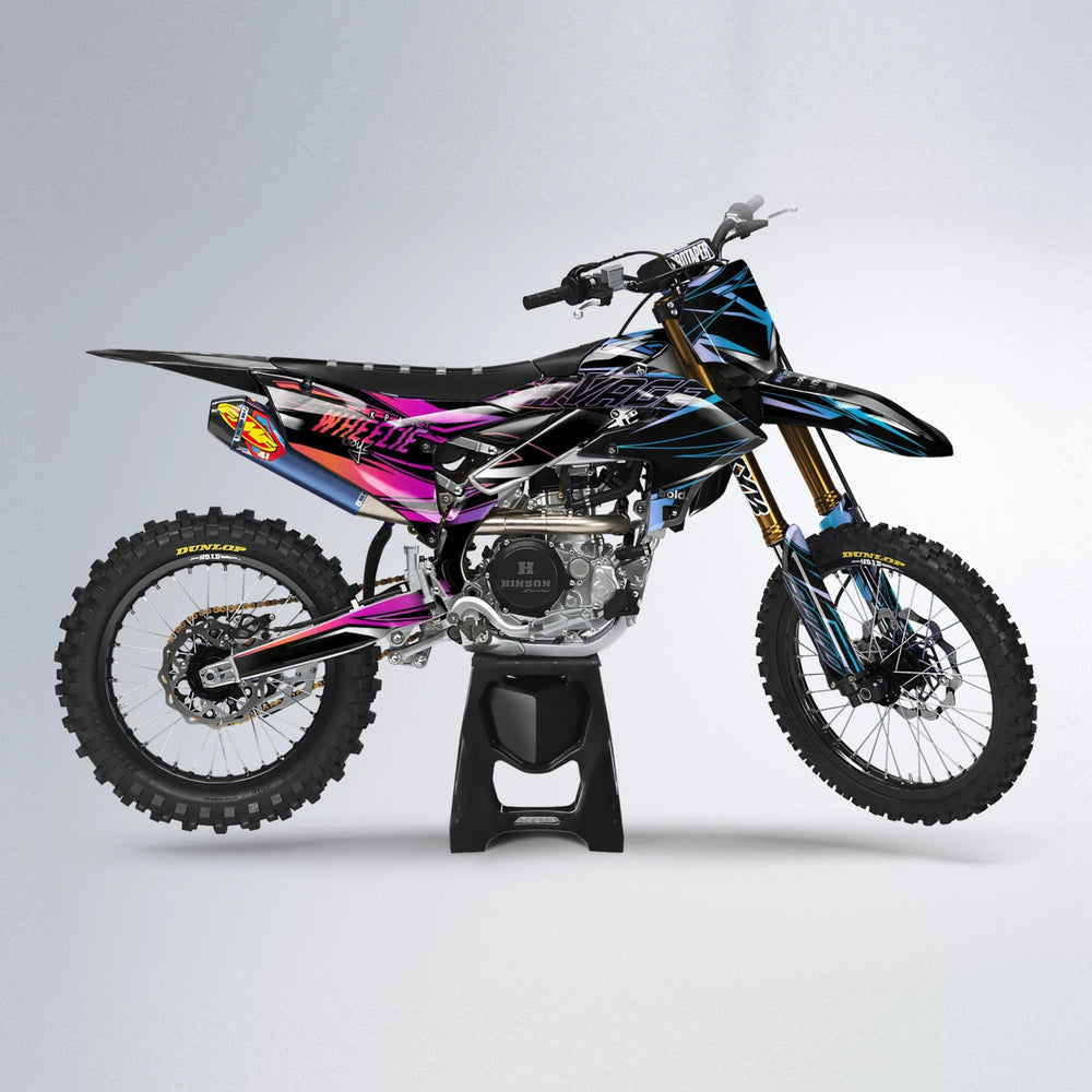 PRESENCE Yamaha YZF MX motocross graphics kit in Pink & Light Blue