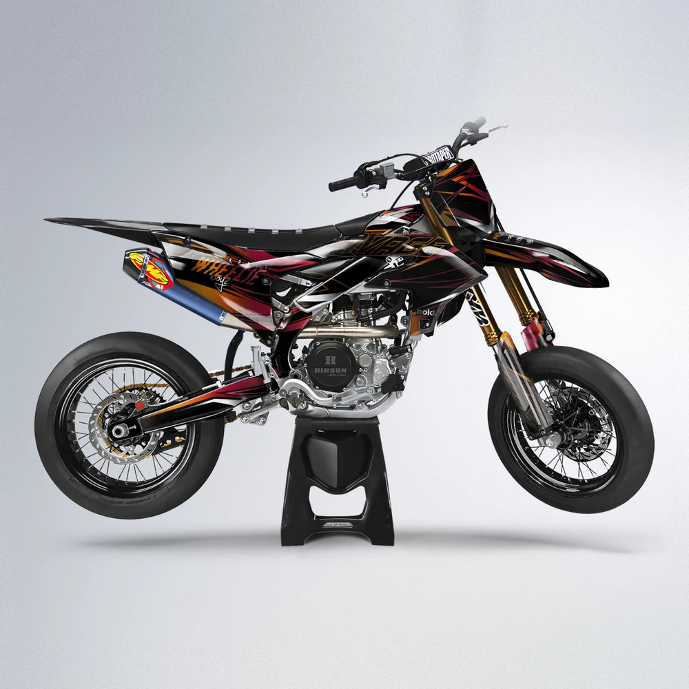 PRESENCE Yamaha YZF SM supermoto graphics kit in Black & Red