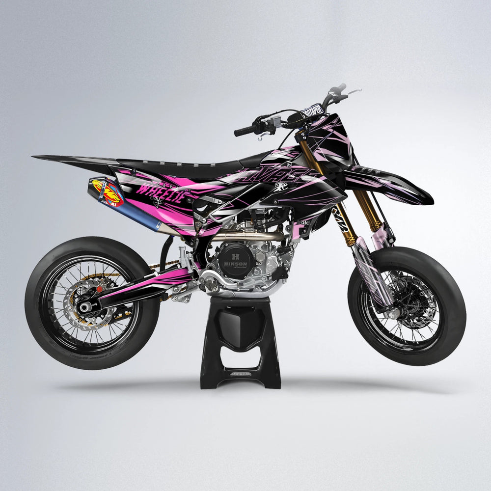 PRESENCE Yamaha YZF SM supermoto graphics kit in Flamingo