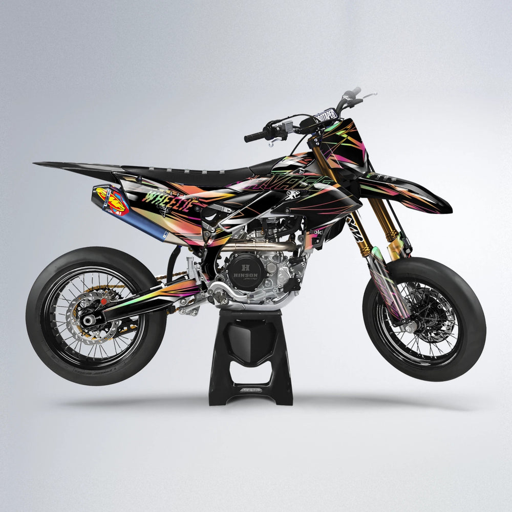 PRESENCE Yamaha YZF SM supermoto graphics kit in Pink & Yellow