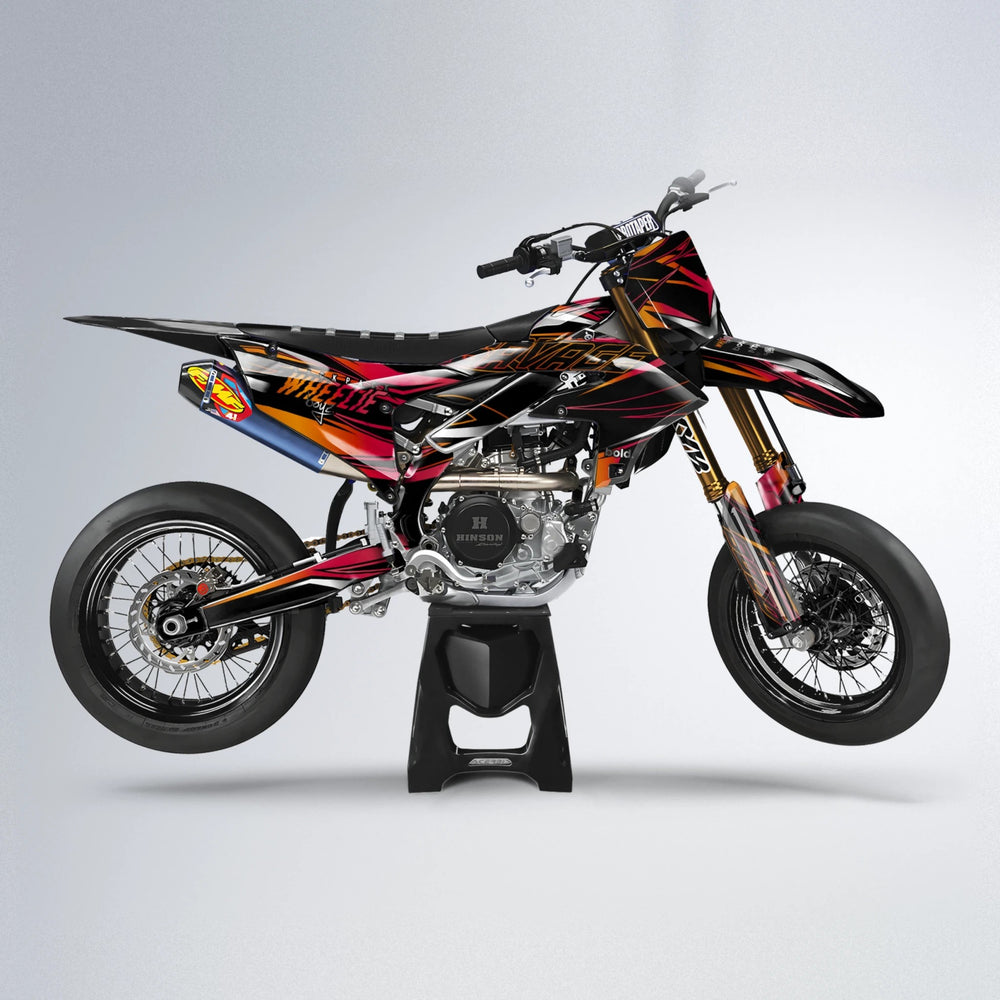PRESENCE Yamaha YZF SM supermoto graphics kit in Red