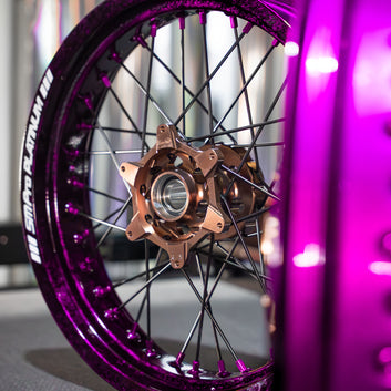 SMPRO MARBLE SERIES PURPLE - Supermoto Wheelset