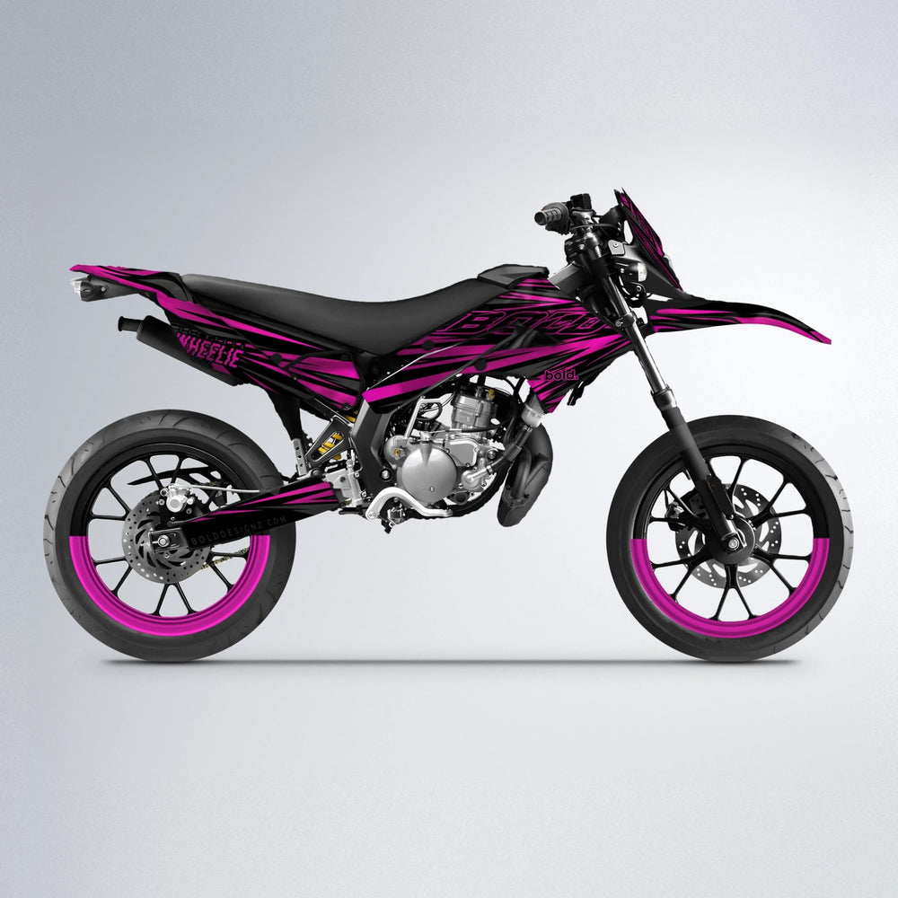 RAGE Derbi Senda supermoto graphics kit in Pink