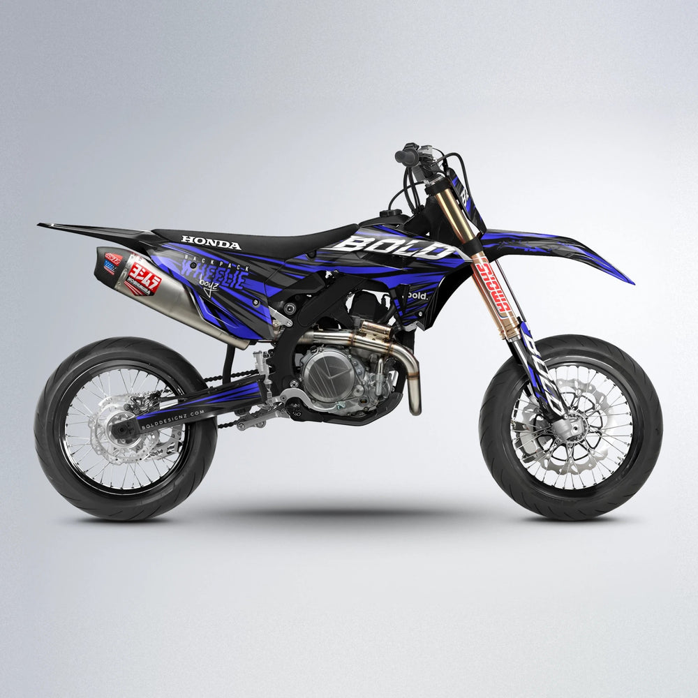 RAGE Honda supermoto graphics kit in Blue
