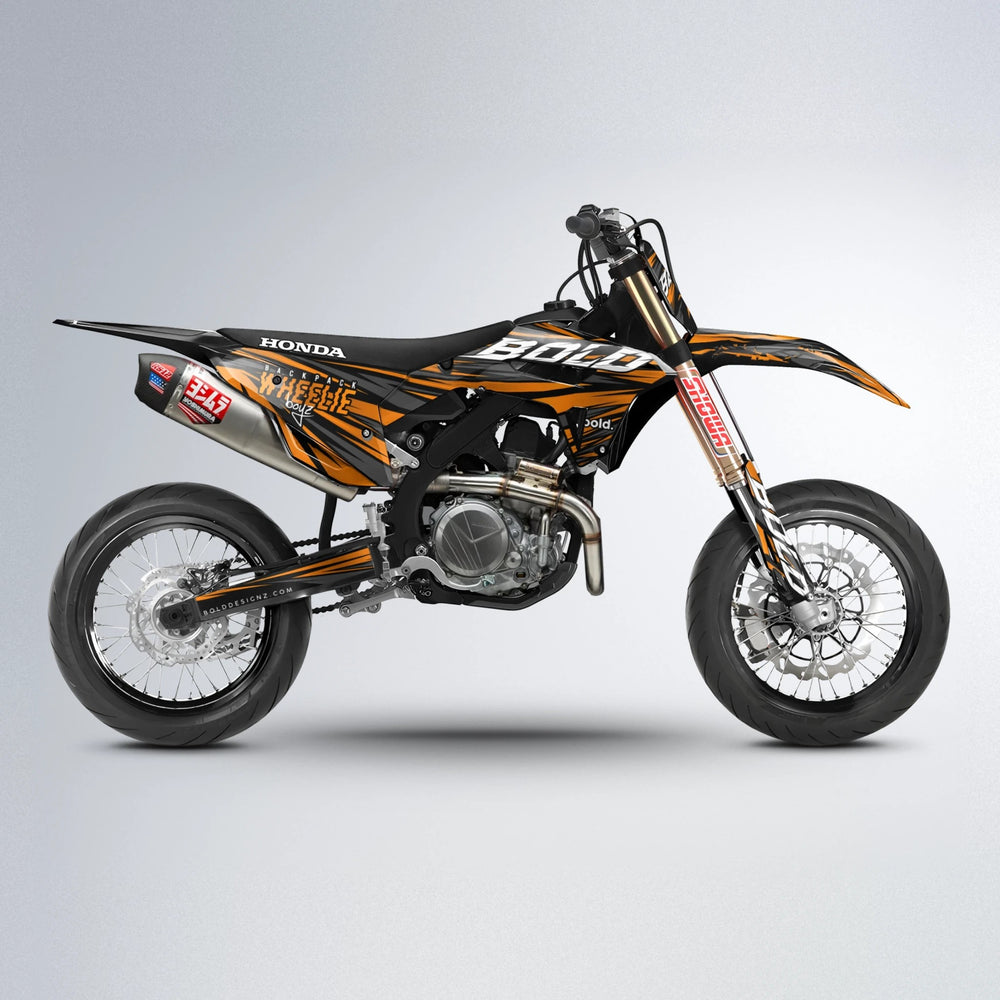 RAGE Honda supermoto graphics kit in Orange