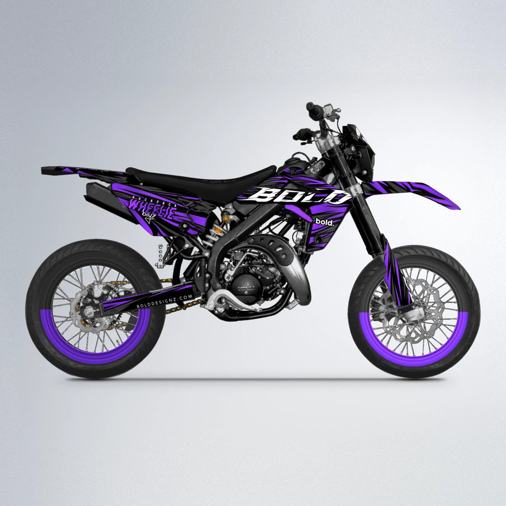 RAGE Rieju MRT supermoto graphics kit in Purple