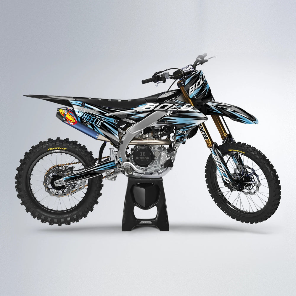 RAGE Yamaha YZF MX motocross graphics kit in Light Blue & White