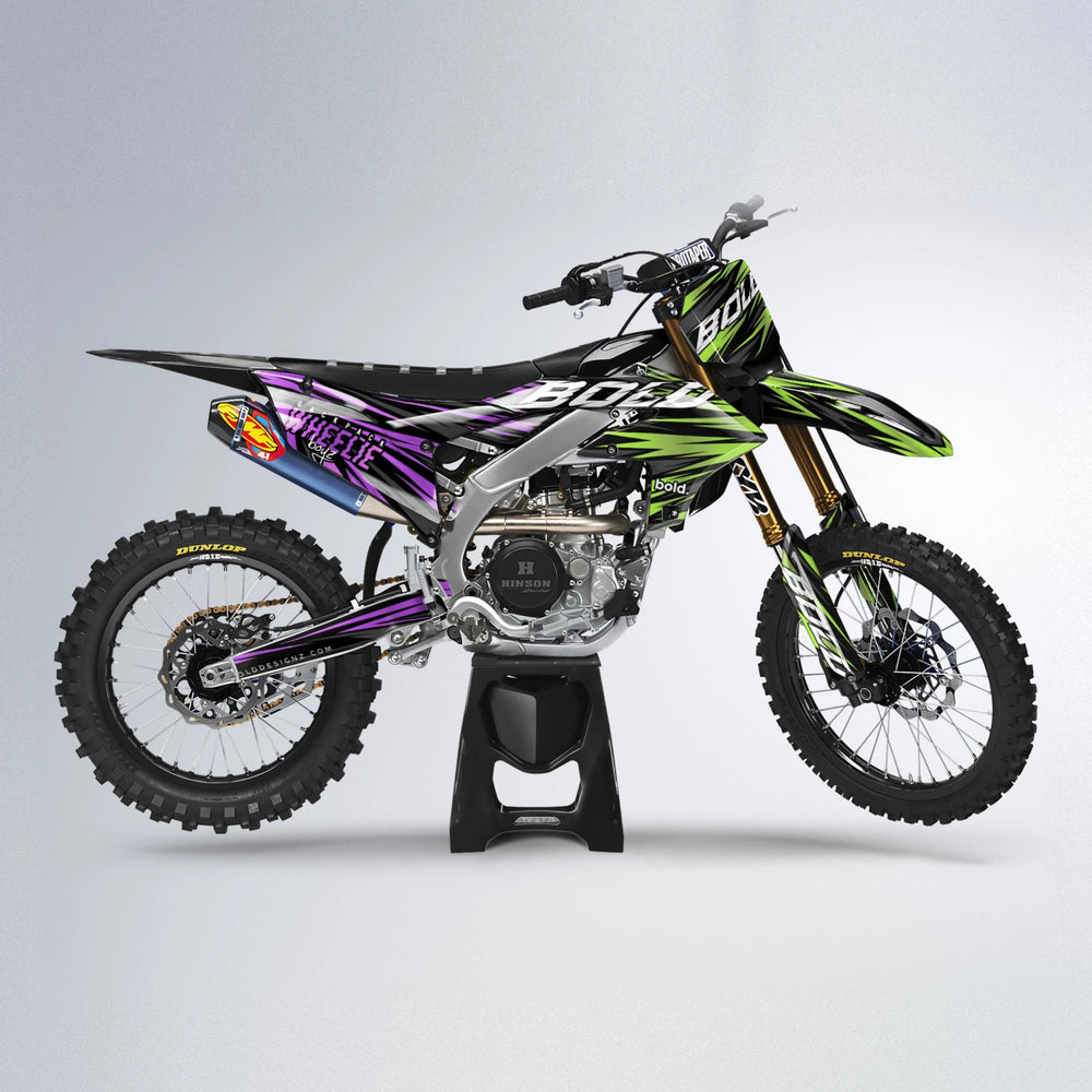 RAGE Yamaha YZF MX motocross graphics kit in Purple & Yellow