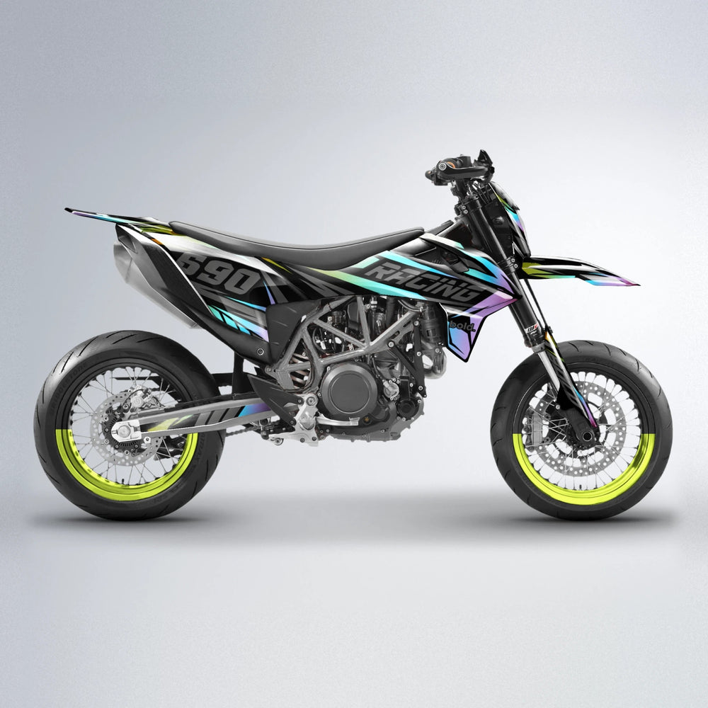 RAINBOW KTM SMC 690 supermoto graphics kit in Olive