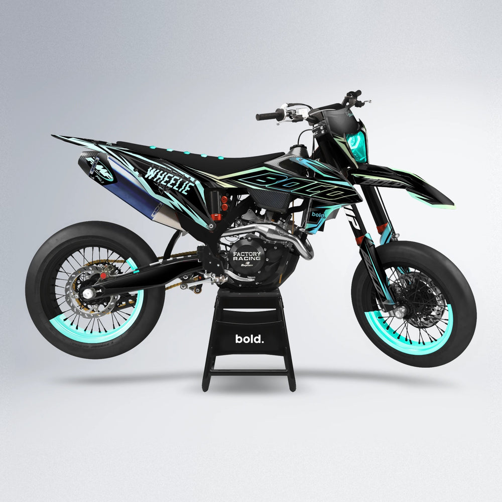 RAINBOW supermoto graphics kit in Mint