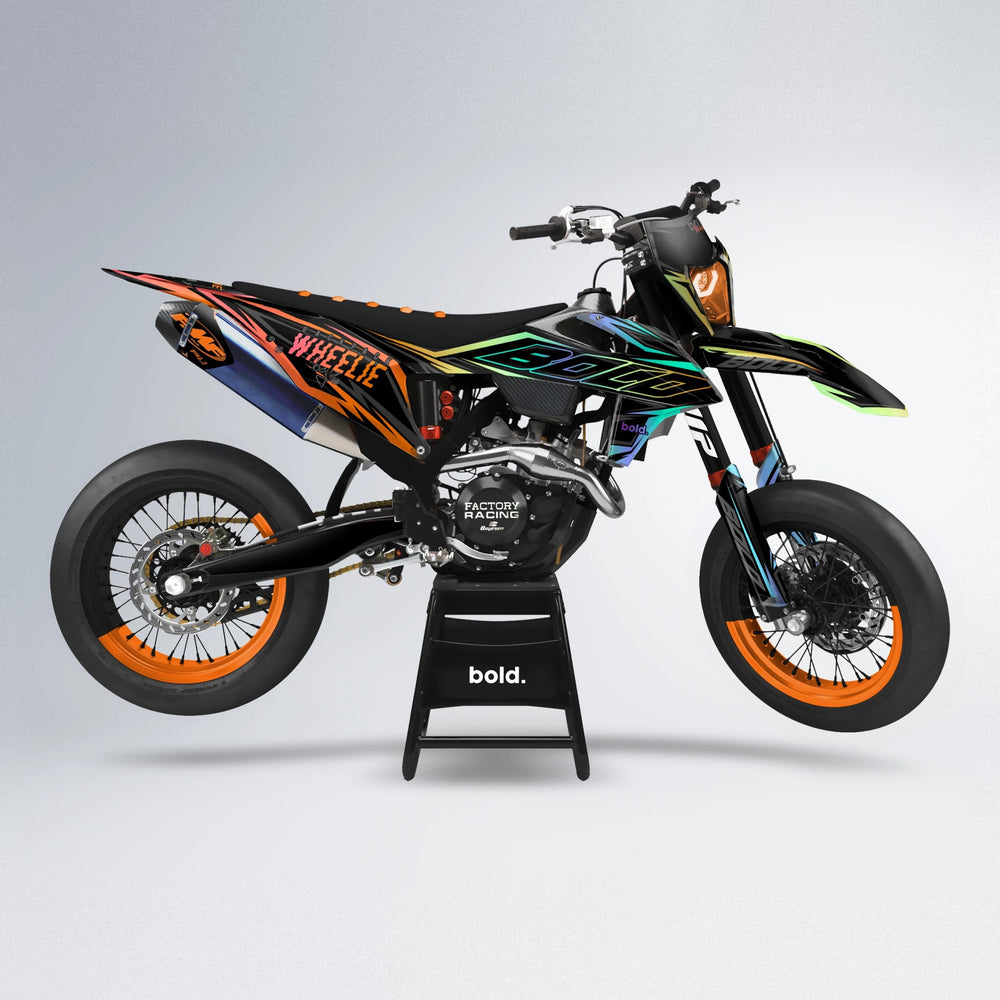 RAINBOW supermoto graphics kit in Orange