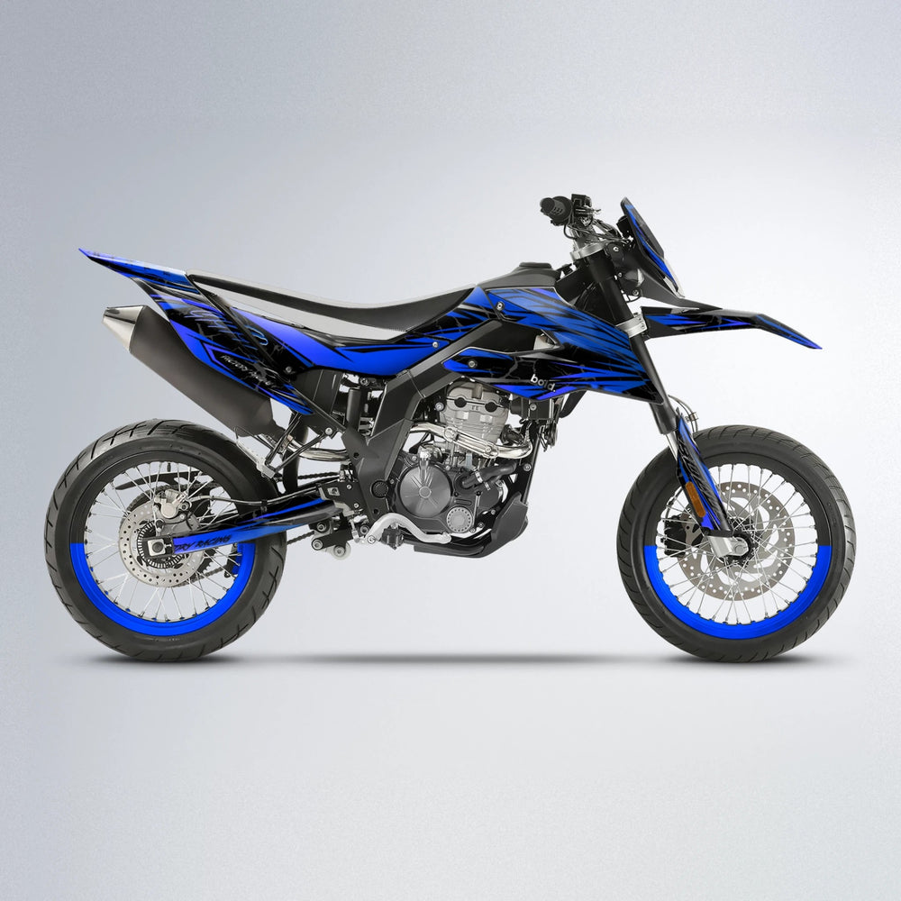 REDRUM Aprilia SX 125 supermoto graphics kit in Blue