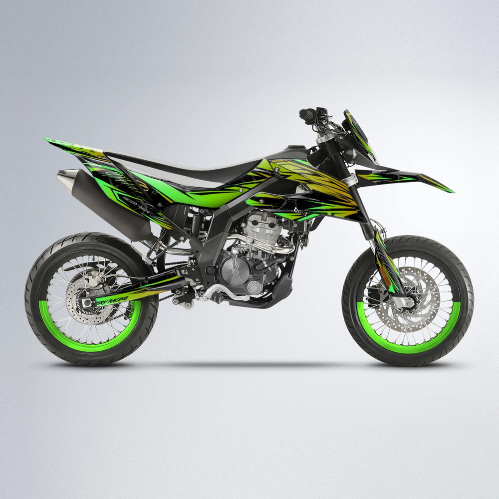 REDRUM Aprilia SX 125 supermoto graphics kit in Green