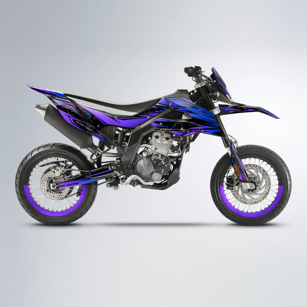REDRUM Aprilia SX 125 supermoto graphics kit in Purple