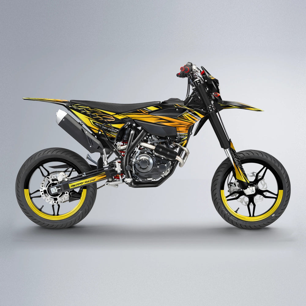 REDRUM Beta supermoto graphics kit in Yellow