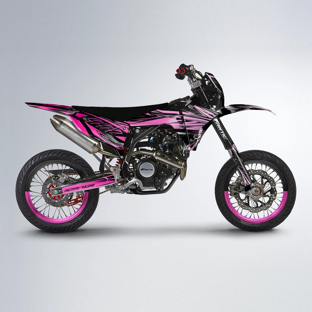 REDRUM Fantic supermoto graphics kit in Flamingo