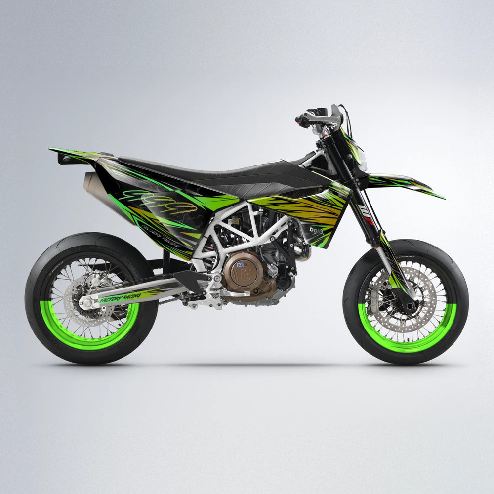 REDRUM Husqvarna 701 supermoto graphics kit in Green
