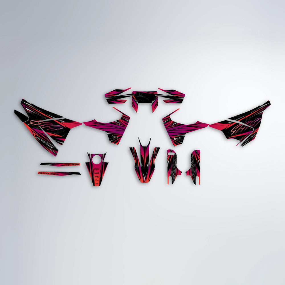 REDRUM Husqvarna 701 graphics kit parts layout in Red