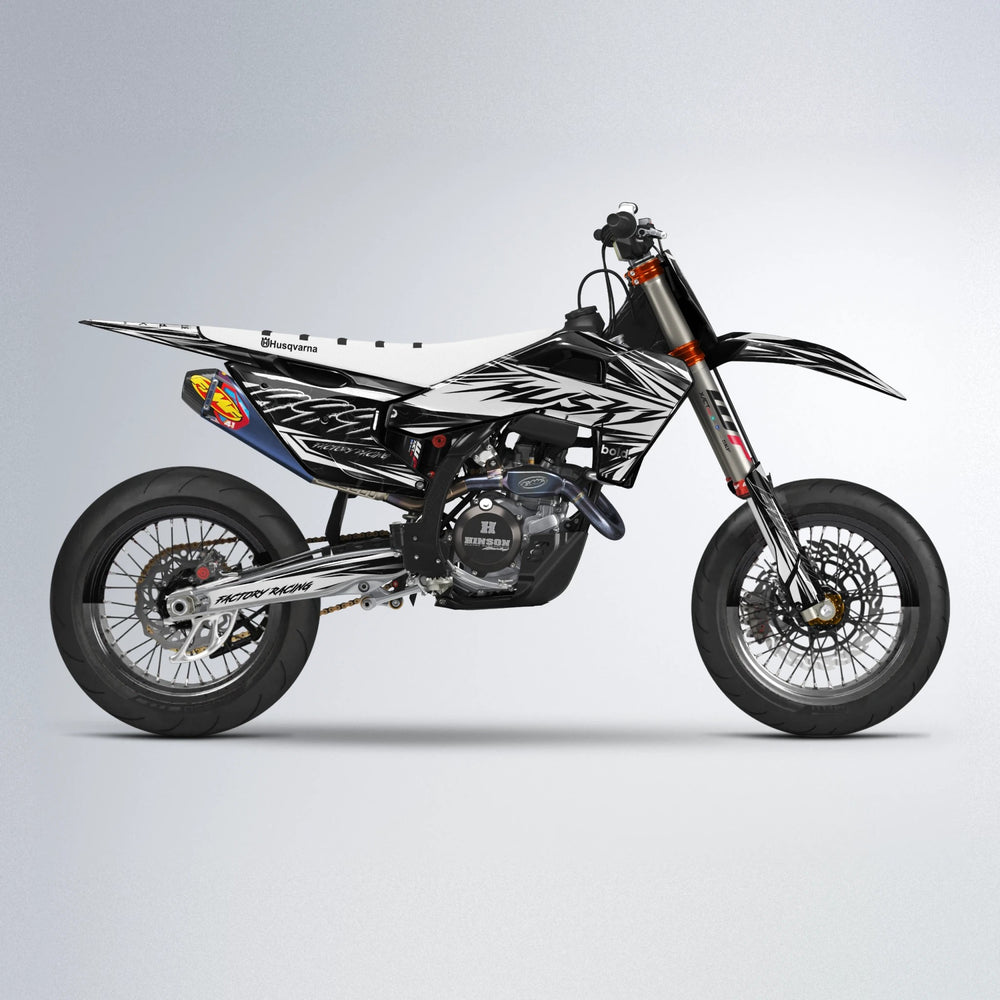 REDRUM Husqvarna FE/TE supermoto graphics kit in White