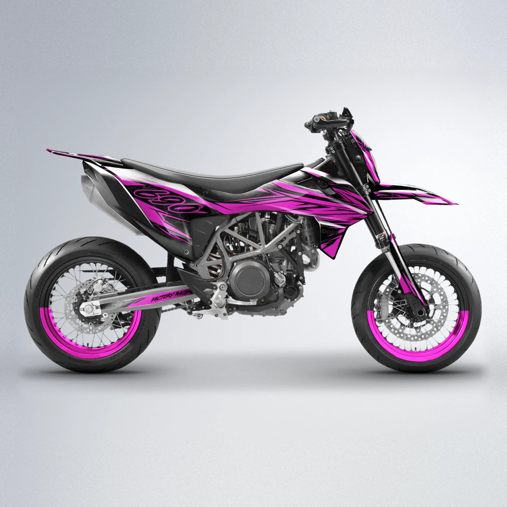 REDRUM KTM SMC 690 supermoto graphics kit in Pink