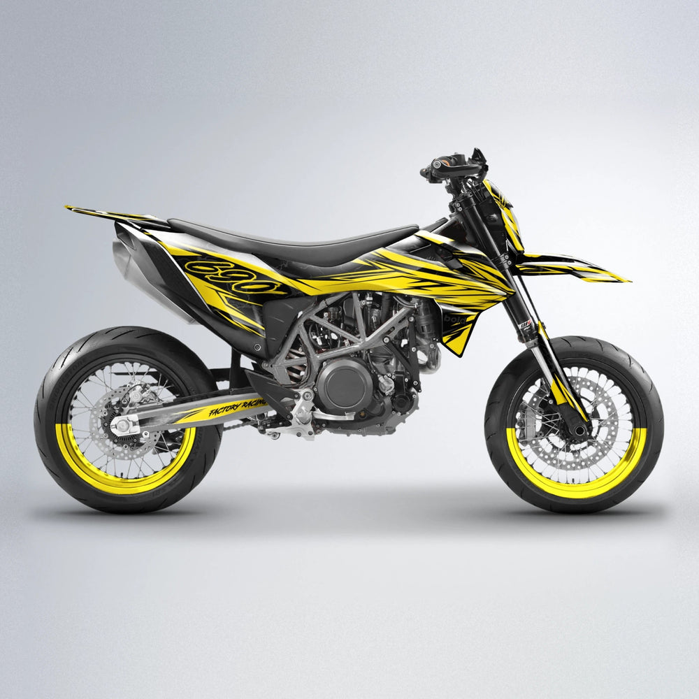 REDRUM KTM SMC 690 supermoto graphics kit in Yellow