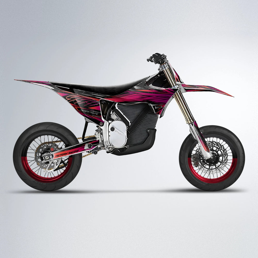 REDRUM Stark Varg SM supermoto graphics kit in Red