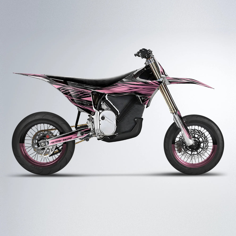 REDRUM Stark Varg SM supermoto graphics kit in Sakura Pink