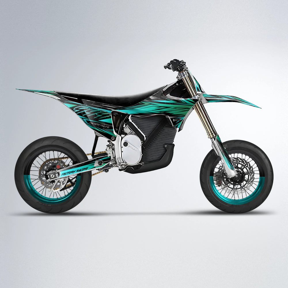 REDRUM Stark Varg SM supermoto graphics kit in Teal