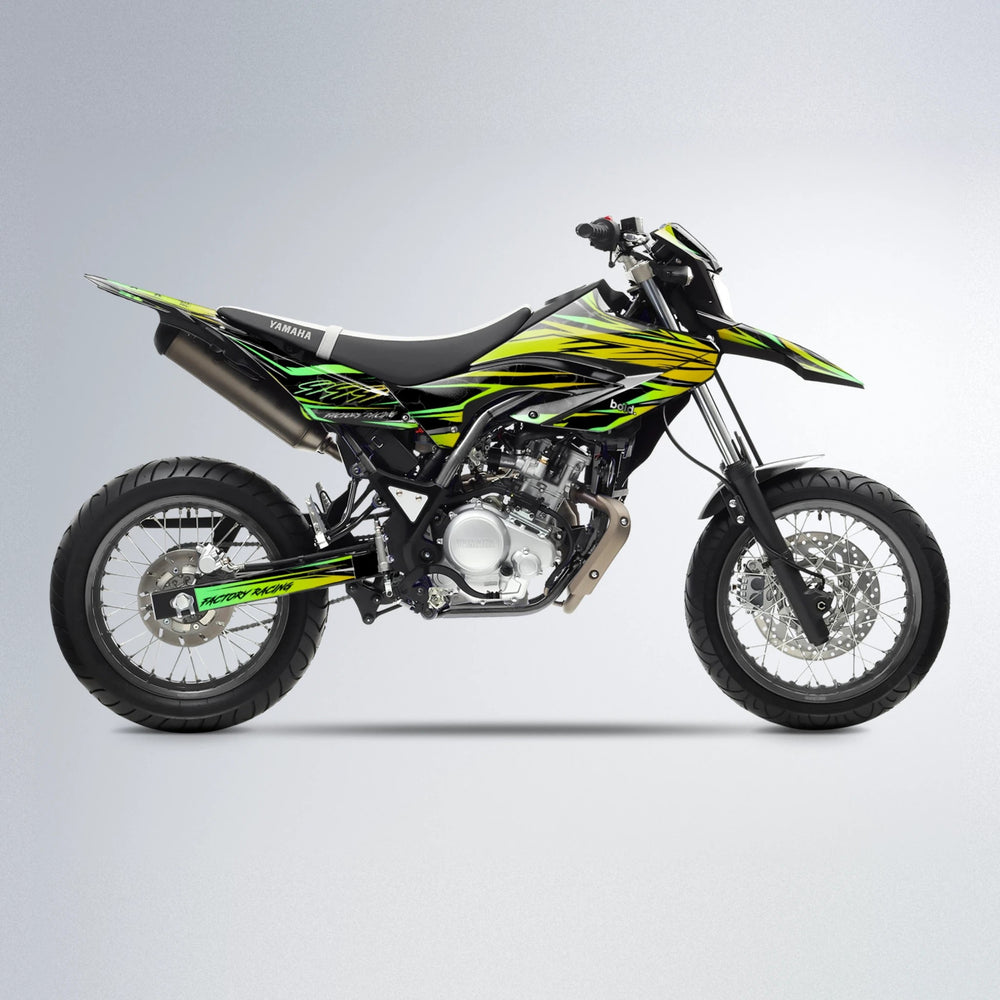 REDRUM Yamaha WR 125X supermoto graphics kit in Green