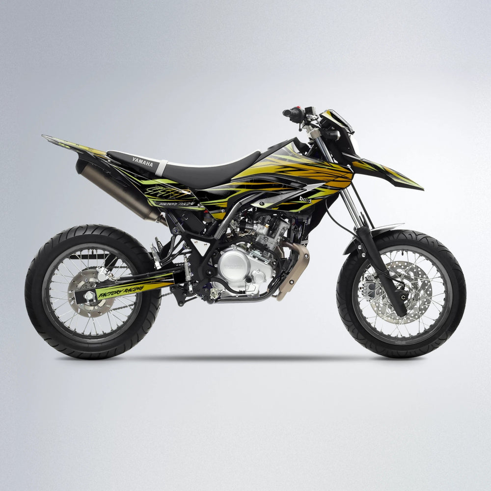 REDRUM Yamaha WR 125X supermoto graphics kit in Olive