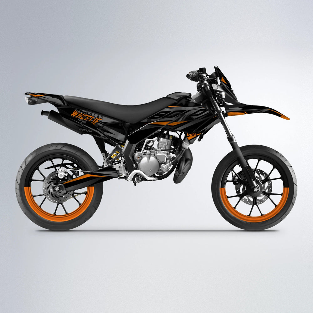 RETAIN Derbi Senda supermoto graphics kit in Orange