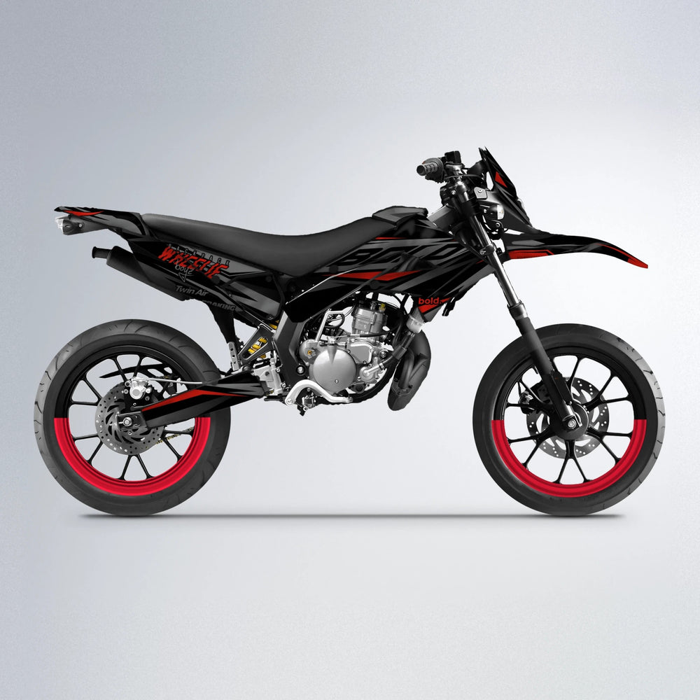RETAIN Derbi Senda supermoto graphics kit in Red