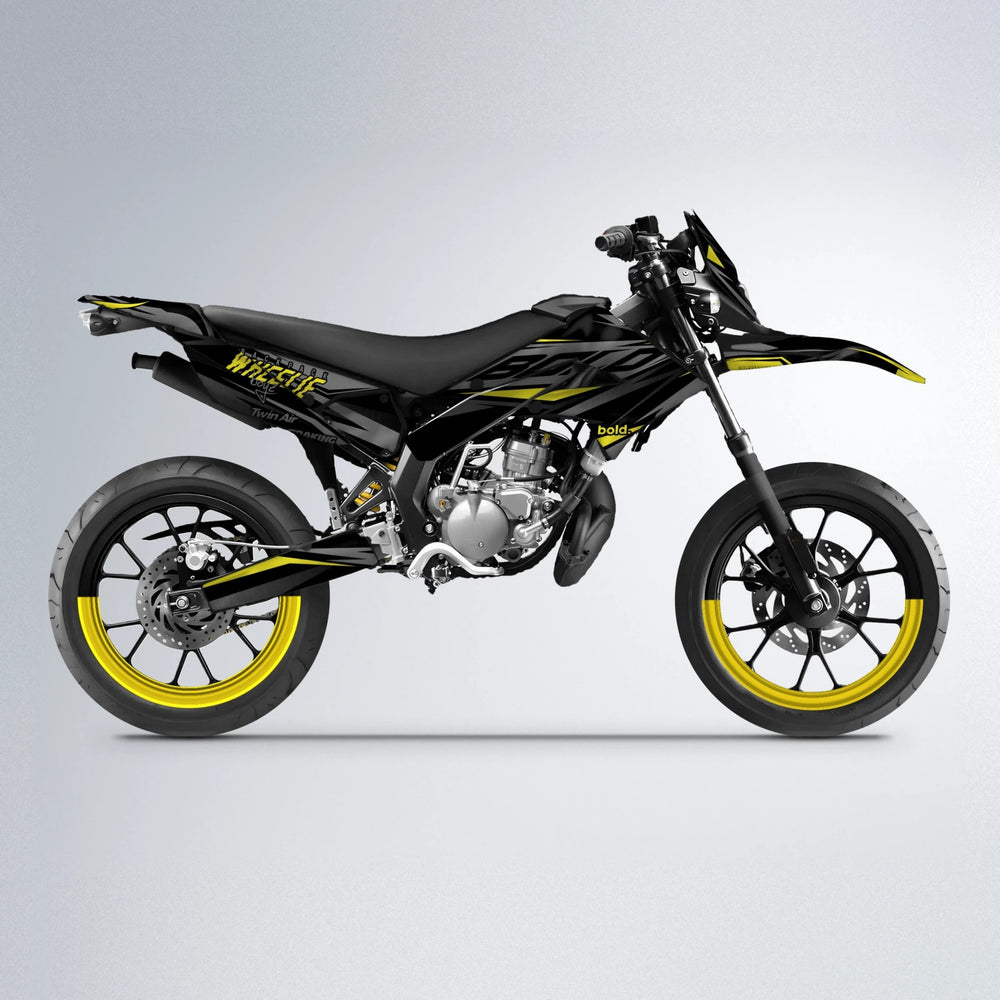 RETAIN Derbi Senda supermoto graphics kit in Yellow